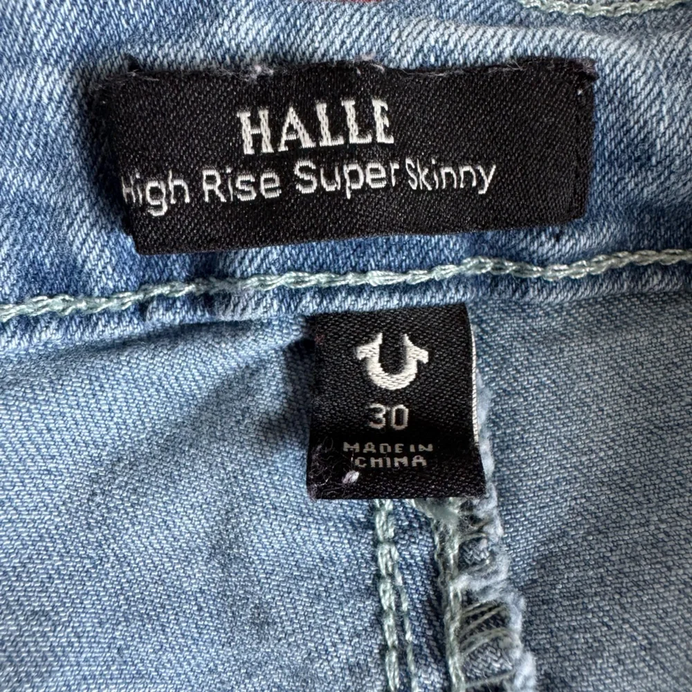 True Religion Halle High Rise Super Skinny Jeans Light Blue size 30 - Picture 11 of 14